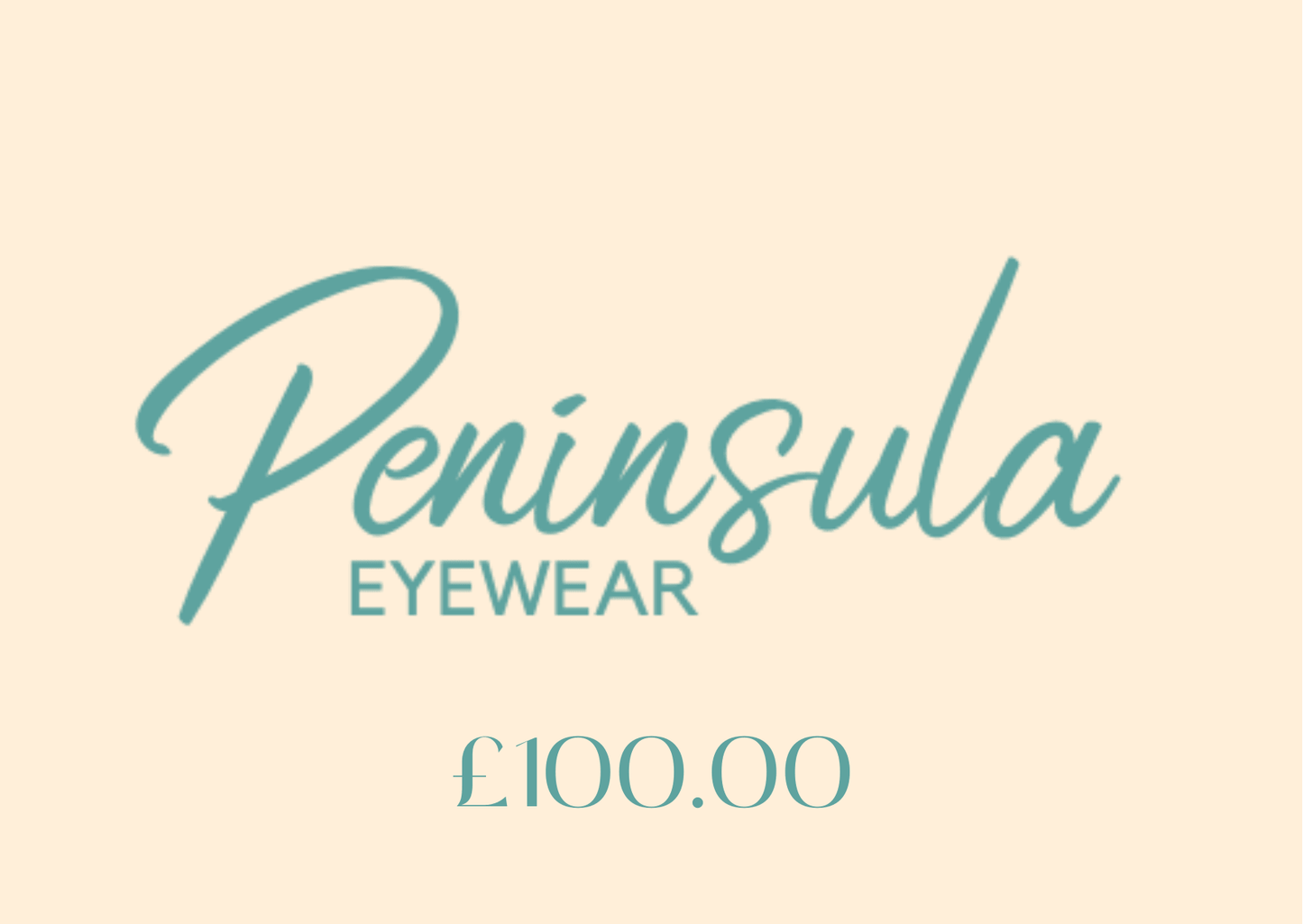 Peninsula Eyewear Gift Card valued at £100 for sunglasses purchase