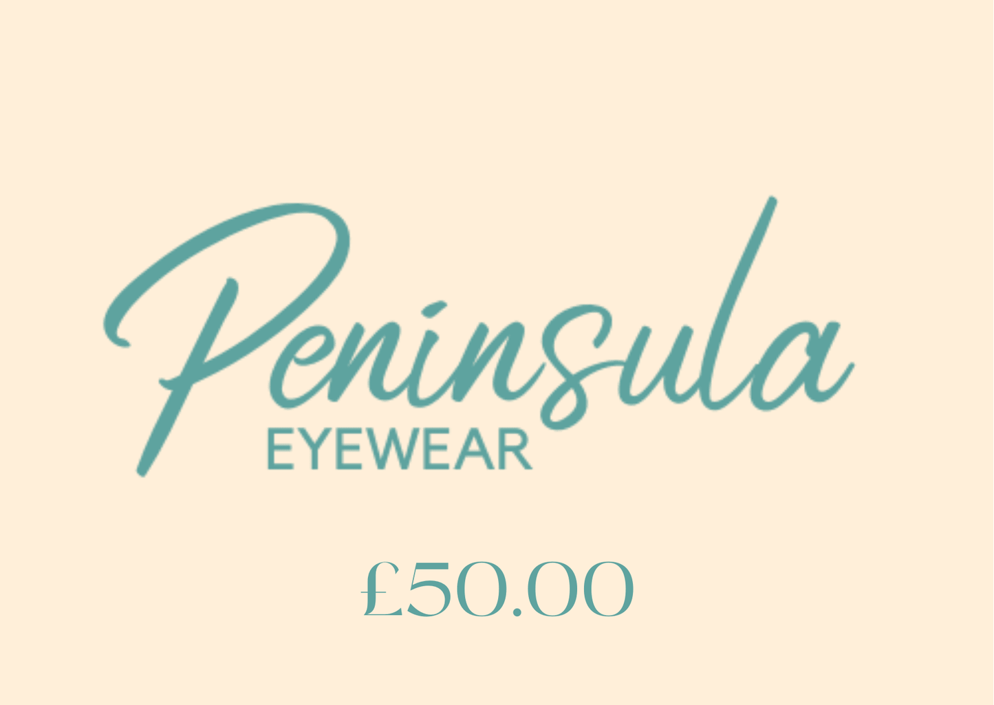 Peninsula Eyewear Gift Card valued at £50 for sunglasses purchase