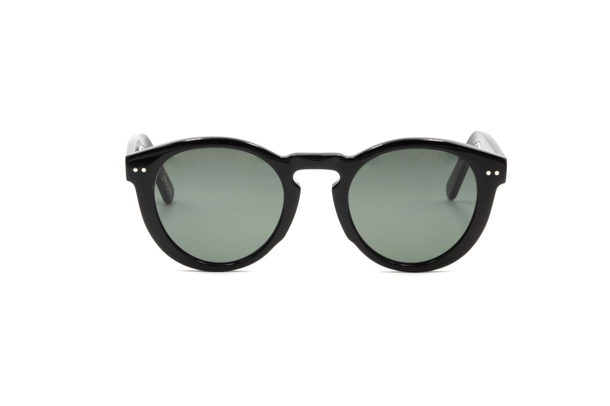 Savona - Black with Green Lens, front view