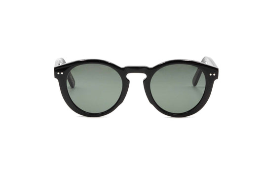 Savona - Black with Green Lens, front view