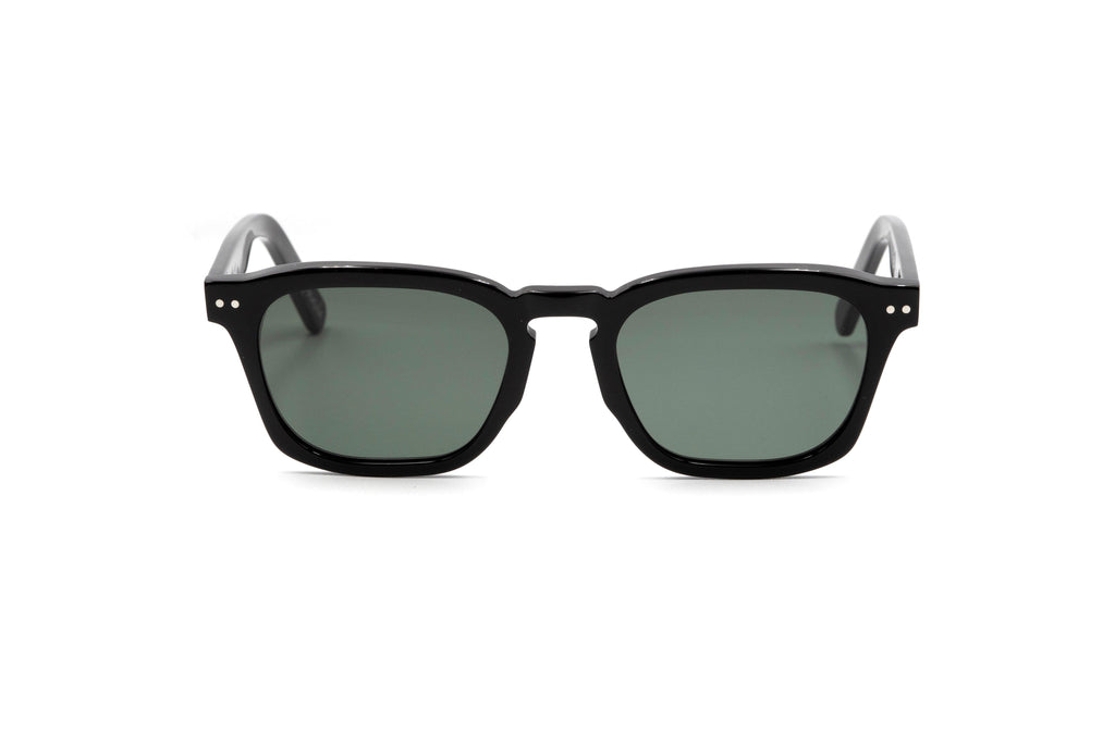 Genoa - Black with Green Lens - Peninsula Eyewear